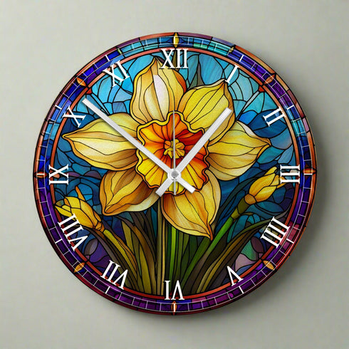 Daffodil Suncatcher Effect Clock